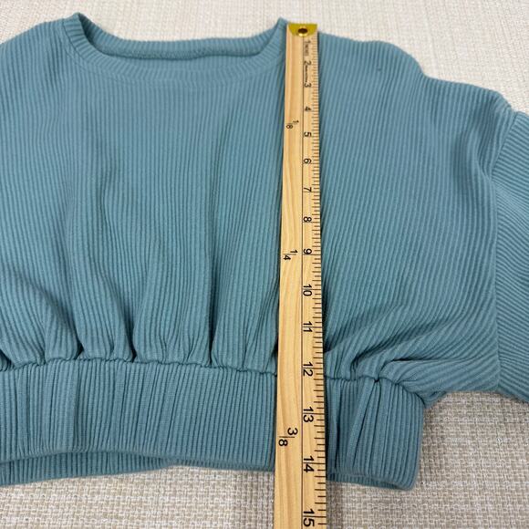 SP‎ Athletic Womens Cropped Ribbed Long Sleeve Sweatshirt Size XS - Picture 7 of 8